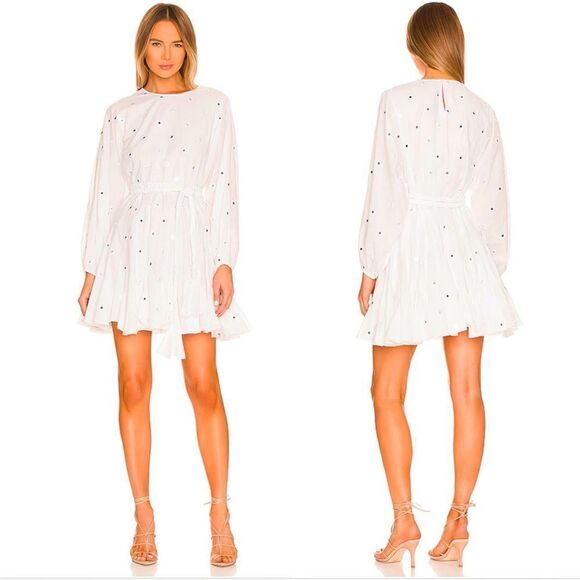 RHODE $535 Ella Dress in White Mirror - Picture 1 of 10